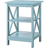 Convenience Concepts Oxford End Table 15.75" - Modern Living Room Table with Storage Shelves, Transitional Nightstand Side Ta