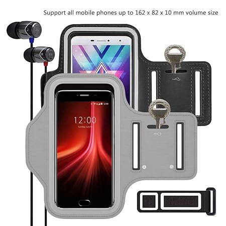 pinlu [2 Pack] Anti-Schweiß und Licht Sport Armband Fitness Für ZTE Axon 7 Mini, ZTE Axon Mini, ZTE Blade A521, ZTE Blade A6 