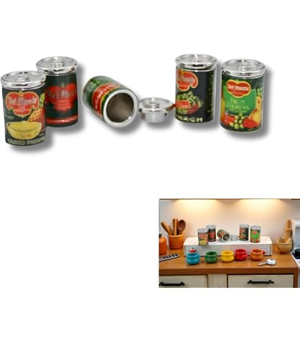 Set De 4 Tarros De Especias En Miniatura Para Casa De Muñecas – Accesorios De Cocina De Plástico, De 2.5 X 2 Cm