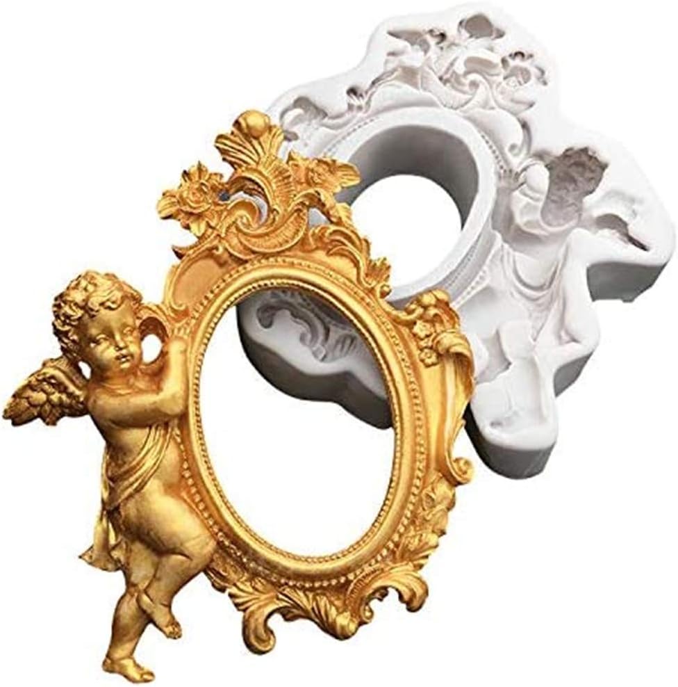 Large Size Vintage Picture Frame Fondant Silicone Molds Polymer Clay Resin Cake Decorating Sugarcraft Crafting Projects