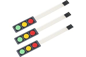 OTOTEC 3Pcs 3 Key Membrane Switch 57x20mm Compatible with Ard-uino Raspberry Pi and DIY Electronics