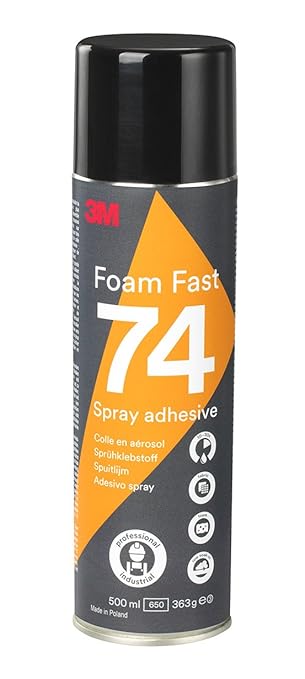 3M Sprühklebstoff 74, für Schaumstoffklebungen, 500 ml (1-er Pack)