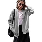 Fashion Oversized Womens athletic Sweatshirt blazer Pockets Sweaters no Zip Up jacket Lightweight Open Front Cardigan