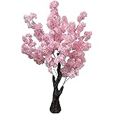 Artificial Cherry Blossom Tree, 4.3FT Pink Faux Cherry Blossom Tree for Home, Wedding & Party Decoration, Indoor & Outdoor