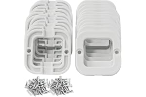 AHKWK Light Clips for Govee Permanent Outdoor Lights for Govee Non-Pro Elite RGBIC H705 H805 LED Outdoor Decoration and Fixed luminaire Mounting Brackets Screws Kit(New Upgrade 40 White)