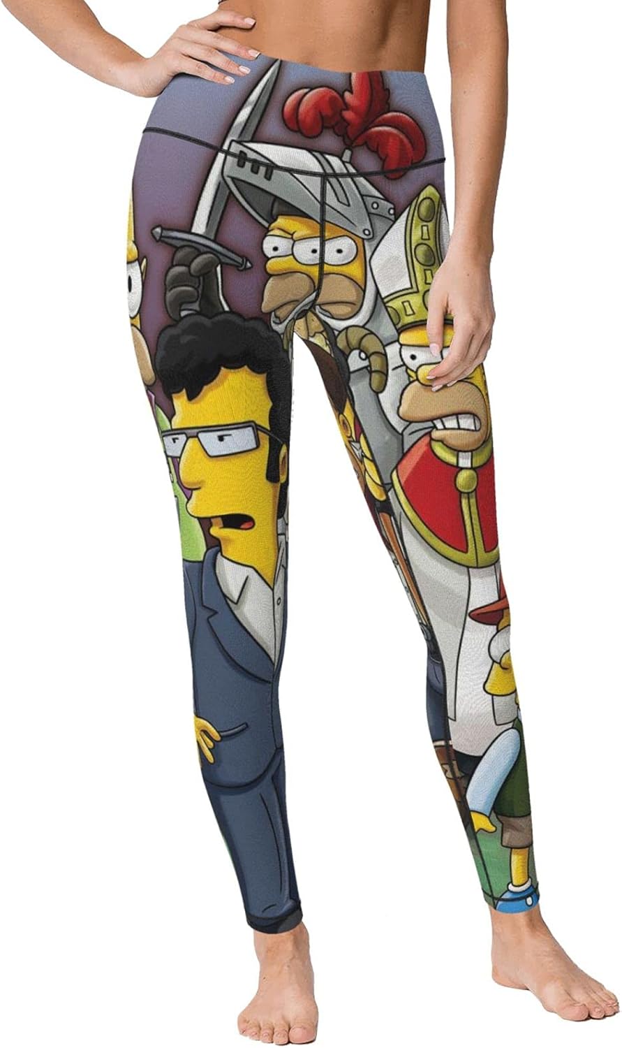The Simpsons Homers High Waist Yoga Pants, Fitness Running, Home Wear