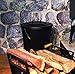 Fireplace Metal Hot Ash Covered Fireproof Bucket with Lid Black