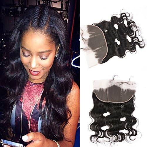 GEM Beauty Hair Brazilian Body Wave Human Hair Lace Frontal Size 13x4 Ear to Ear Body Wave Lace Frontal Closure 20 inch Brazilian Virgin Hair Natural Black