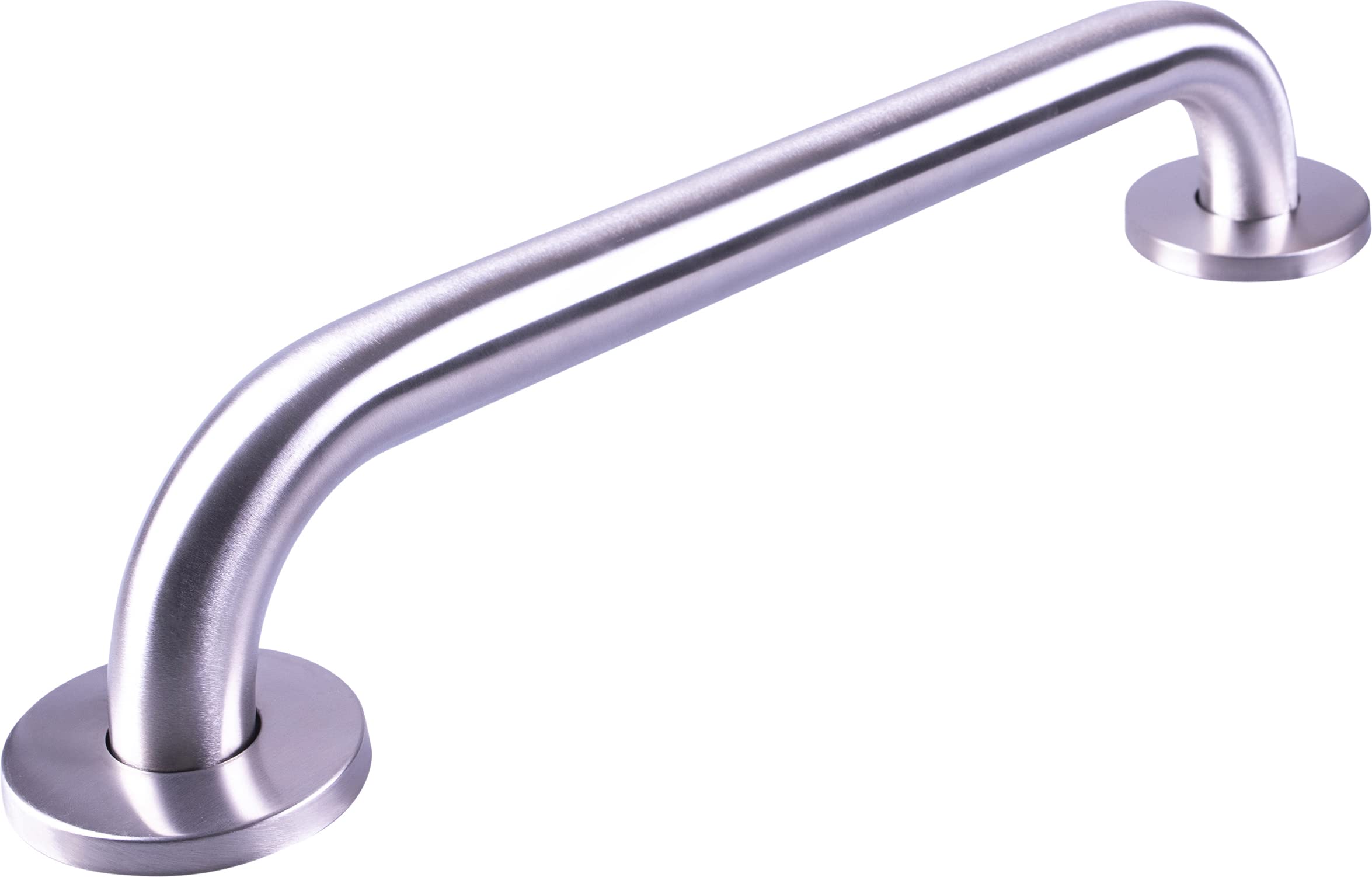 Aidapt Stainless Steel Bathroom Grab Bar,Brushed Steel Finish Rust Resistant Bath Shower Safety Handle Rail,Shower Aid for Disabled Elderly Children Mobility Living Aid,Concealed Cover Caps (450mm)