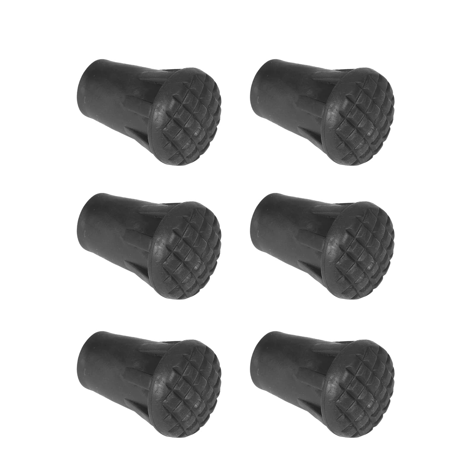 Alomejor Trekking Poles Tips Replacement Pole Tip Protectors Fits Most Standard Hiking Poles with Shock Absorbing Adds Grip Traction and Stability