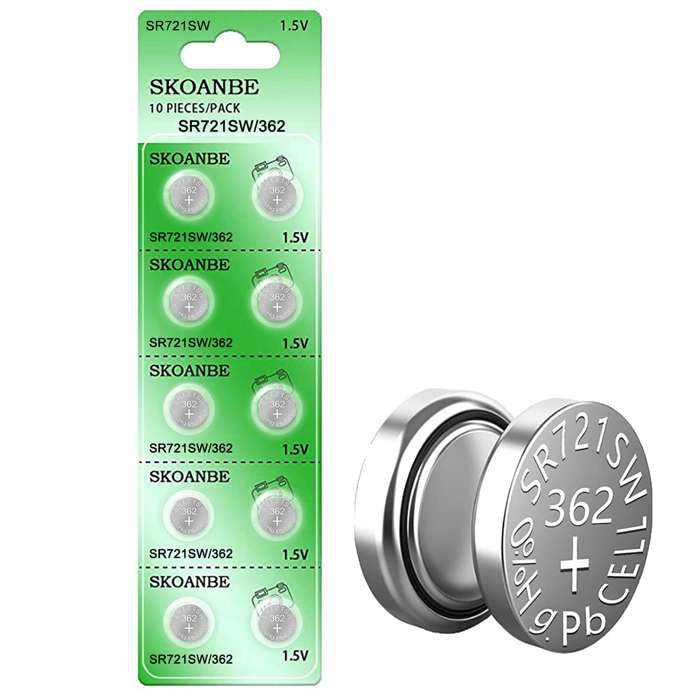 SKOANBE SR721SW 362/361/162 1.5V Button Coin Cell