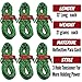 Chill Gorilla 6 Pack 4mm Reflective Tent Guide Rope Guy Line Cord & Adjusters. Lightweight for Rain Tarps, Tents, Hiking, Backpacking. Essential Camping Survival Gear & Accessories. 78 feet. Green