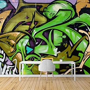 Wall Mural Graffiti Removable Wallpaper Wall Sticker for Bedroom Living Room - 66x96 inches