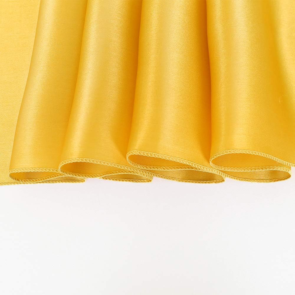 GFCC Pack of 10 Gold Satin Table Runner 12 x 108 Inches for Wedding Party Events Decoration: Home & Kitchen