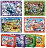 QUOKKA Jigsaw Puzzles for Kids 4-8 3 Pack 60 Piece Floor Puzzles Animals Forest view 9