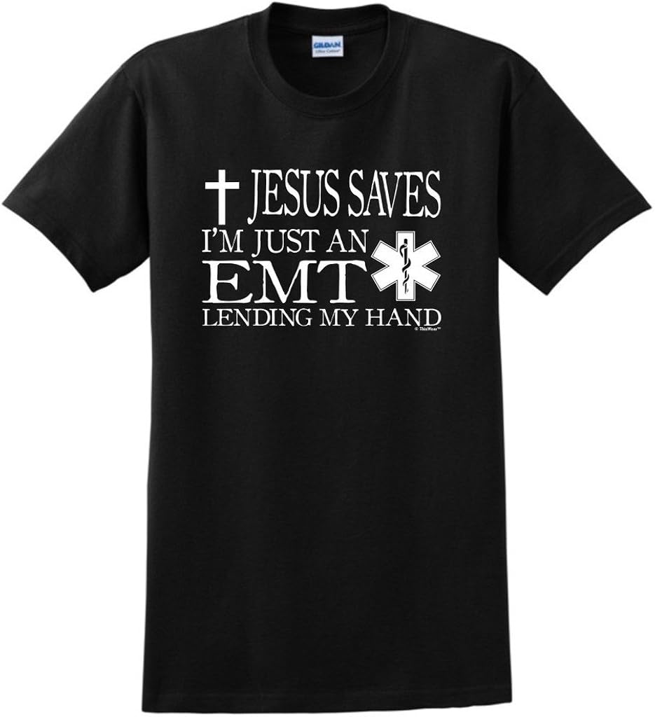 ThisWear EMT Gift Jesus Saves Religious Christian TShirt Amazon.ca