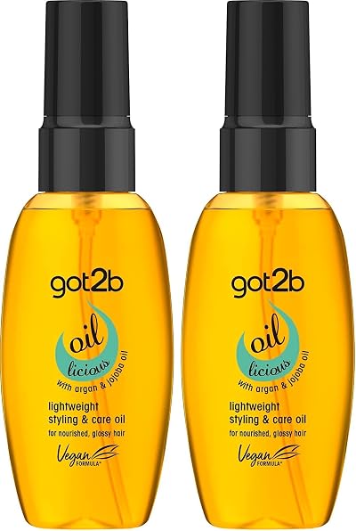 Got2b Oillicious Styling Oil 50 ml Pack of 2 Vegan Argan Oil