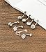 YOVORO 8PCS 14G 316L Stainless Steel Womens Belly Button Rings for Women Navel Rings Barbell Body Piercing Jewelry white