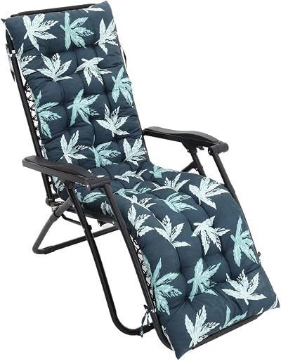 DKIEI Floral Printed Sun Lounge Cushion 168x48x8cm Leaf Green