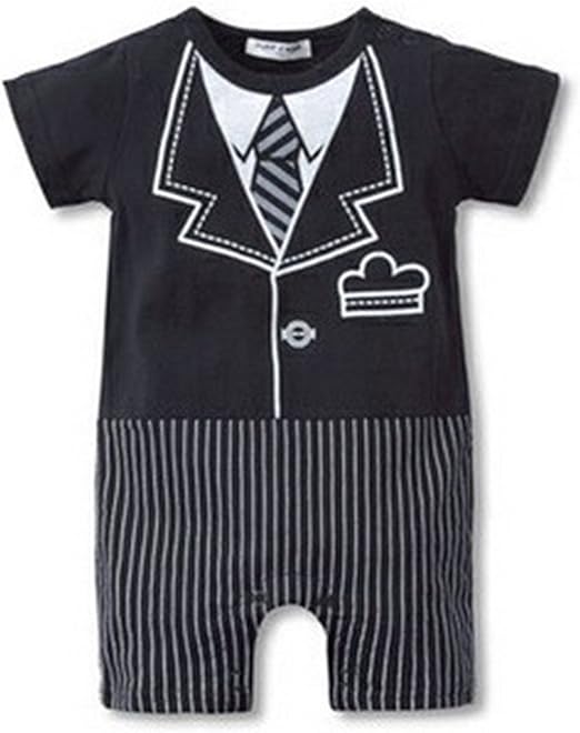 Newborn Baby Boy Romper Rompers Tuxedo Allinone Suit
