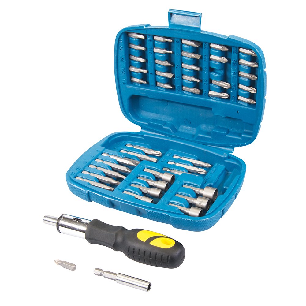 Silverline Ratchet Screwdriver Bit & Socket Set 45pce (427611)