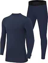 PowerLayer Boys Base Layer Set Navy Top & Tights 10-12 Years