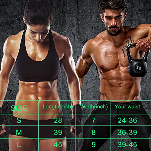 FTEOX Waist Trimmer,Waist Trainer Waist Trimmer Belt Weight Loss Wrap Fat Stomach Burner Ab Belt Belly sweat belt Body Shaper Back Lumbar Support with Sauna Suit for Women&Men (Black, Large)