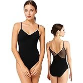 WYHDY Leotards for Women Camisole Gymnastics Leotard Drawstring, Full Front Lining