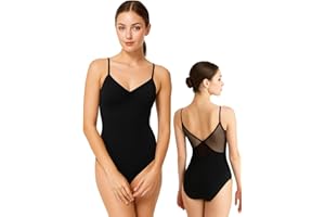 WYHDY Leotards for Women Camisole Gymnastics Leotard Drawstring, Full Front Lining