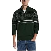 Weatherproof Vintage Men's 1/4 Zip Holiday Sweater (US, Alpha, XX-Large, Regular, Regular, Green)