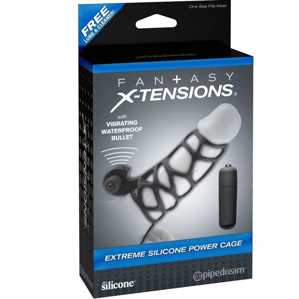 Pipedream Fantasy X-Tensions Extreme Silicone Power Cage Black One Size