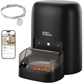 HoneyGuaridan RFID Automatic Cat Feeder,Collar Tag for Personalized Meal | 4.6L 5G WiFi Cat Food Dispenser with Cats Recognition,Diet Tracking and Anti-theft for Multi Pet Home and Different Diet