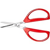 Joyce Chen Original Unlimited Kitchen Scissors All Purpose Kitchen Shears With Comfortable Handles, Red