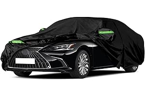 SPORTULI Waterproof Car Covers Replace for 2001-2023 Lexus ES ES300 ES330 ES350, 6 Layers All Weather Custom-fit Car Covers with Zipper Door & Windproof Bands for Snow Rain Dust Hail Protection (ES)