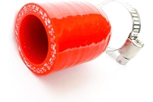 Bekelan 7/8" (22mm) Red High Temperature 3-ply Reinforced Silicone Coolant Cap With Clamp,For Turbo Bypass Valve/Vacuum/Throttle Body Water Port/Heater Core/Fix Leak