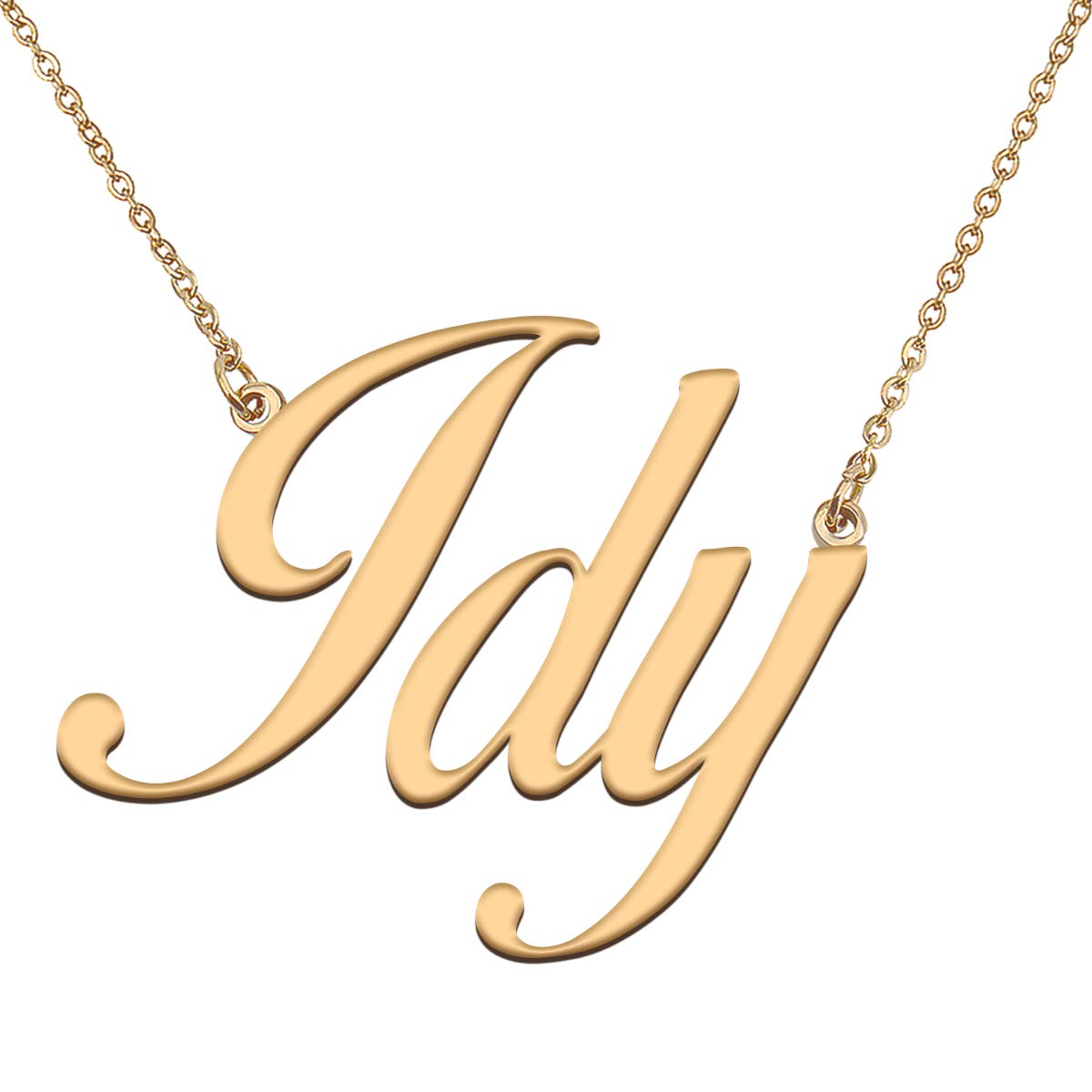 HUAN XUN Customized Custom Simple Any Name Necklace