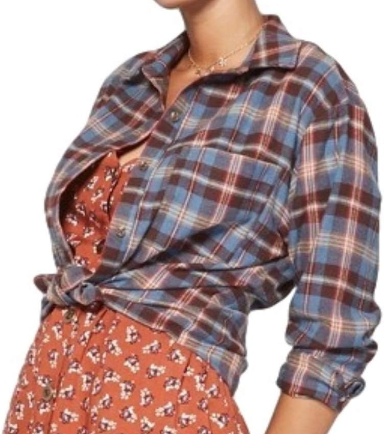 Women's Long Sleeve Button-Down Plaid