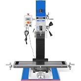 Mechmaxx 8-1/4"x33'' Industrial Benchtop Mill Drill Machine Brushless Motor, Variable Speed, R8 Spindle, 2 HP, 110V, Compact Milling Drilling Tool for Garage Shop, DIY Metalworking without Stand,VM32L