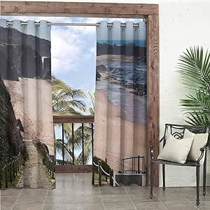 Cortina de playa de cabana decorativa para puerta corredera occidental