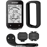 iGPSPORT BSC100S GPS Bike Computer Wireless, 2.6'' LCD Display 40H Rechargeable Waterproof Cycling Computer Bluetooth ANT+