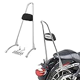 Mofun 24" Tall Sissy Bar Passenger Backrest Chrome