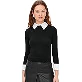 alice + olivia Women's Porla Collared Sweater