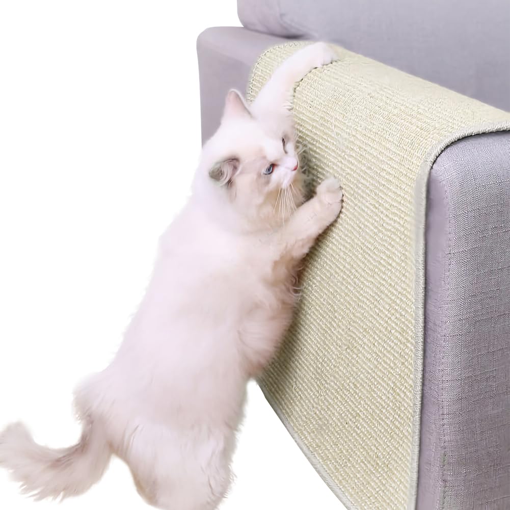 Cat Scratching Mat Sisal Scratch Pad cat play mat cat Scratcher Carpet cat activity mat Cat Claw Protector Sofa Protect Pads Rug Cat Anti-Scratch Mat Door Guard for Cat Grinding Claws Indoor