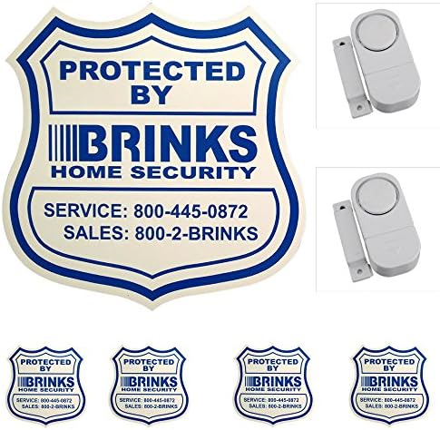 1 Home Security Yard Sign 4 Security Decals 2 Window / Door Alarms