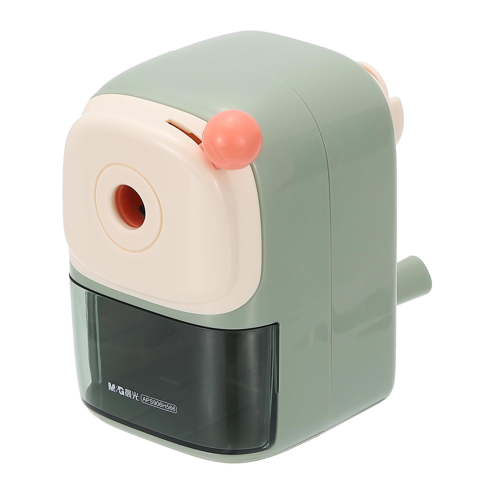 M&G Manual Pencil Sharpener, Hand Crank Pencils Sharpener Large Caliber Five-Position Pen Tip Adjustable Pencils Sharpener Office Supplies for Classroom Office, Green