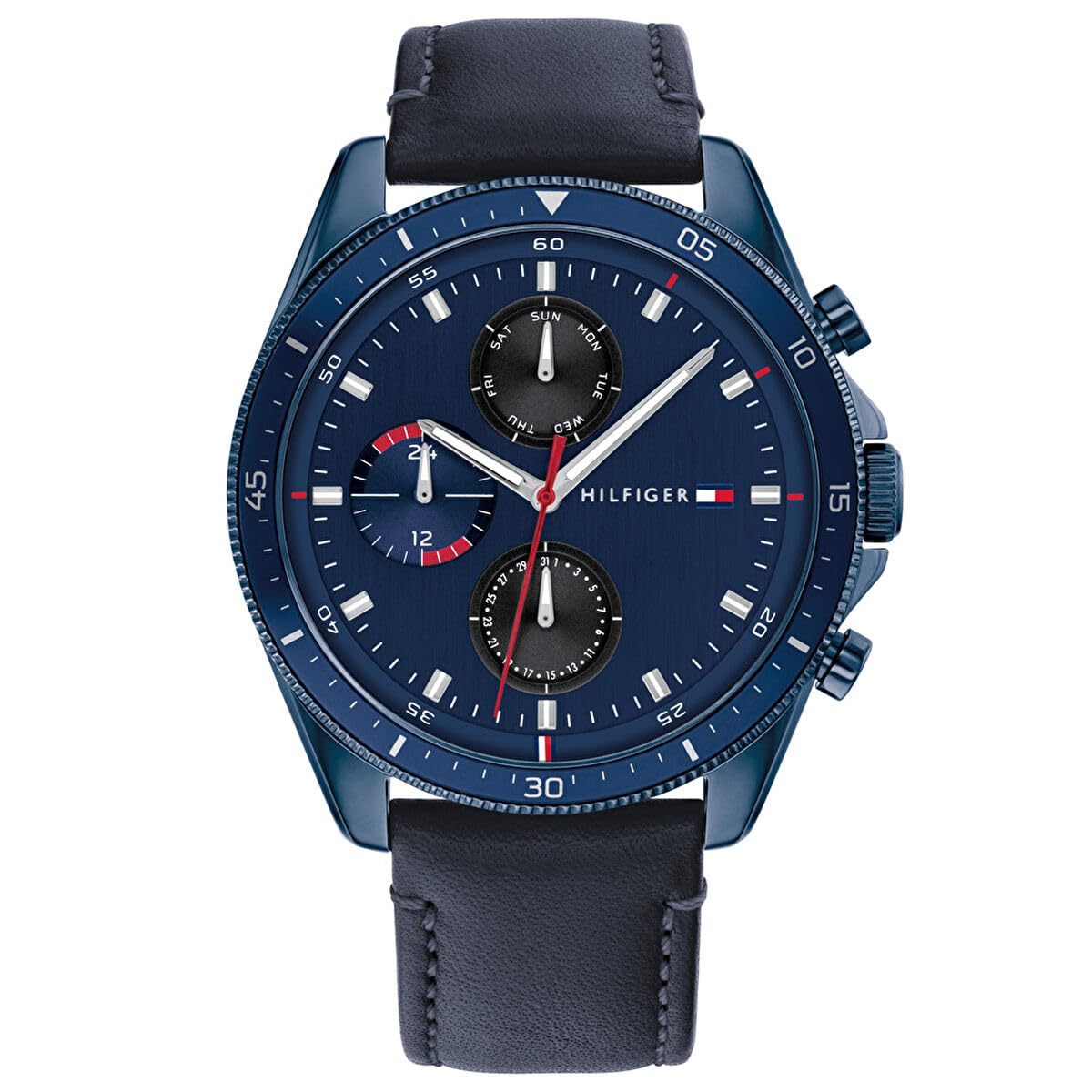 Tommy Hilfiger Analogue Multifunction Quartz Watch for men with Silver Stainless Steel or Leather bracelet