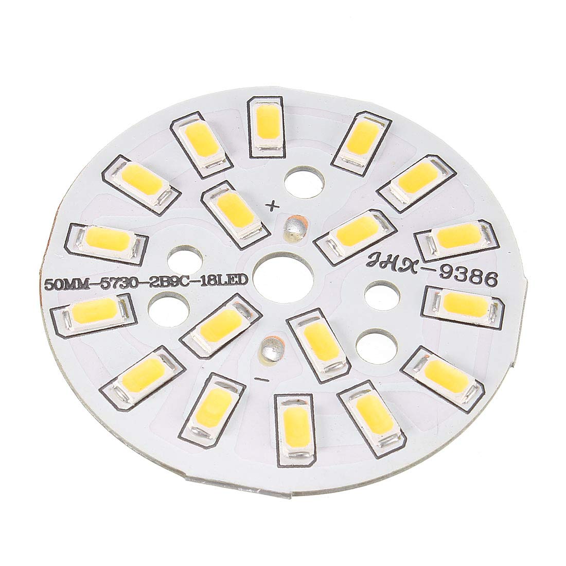 sourcing map 300mA 9W 18 LEDs 5730 Surface Mounted Devices LED Chip Module Aluminum Board Warm White Super Bright 50mm Dia