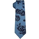 Kebocis Mens Skinny Cotton Floral Necktie Thin Tie for Men