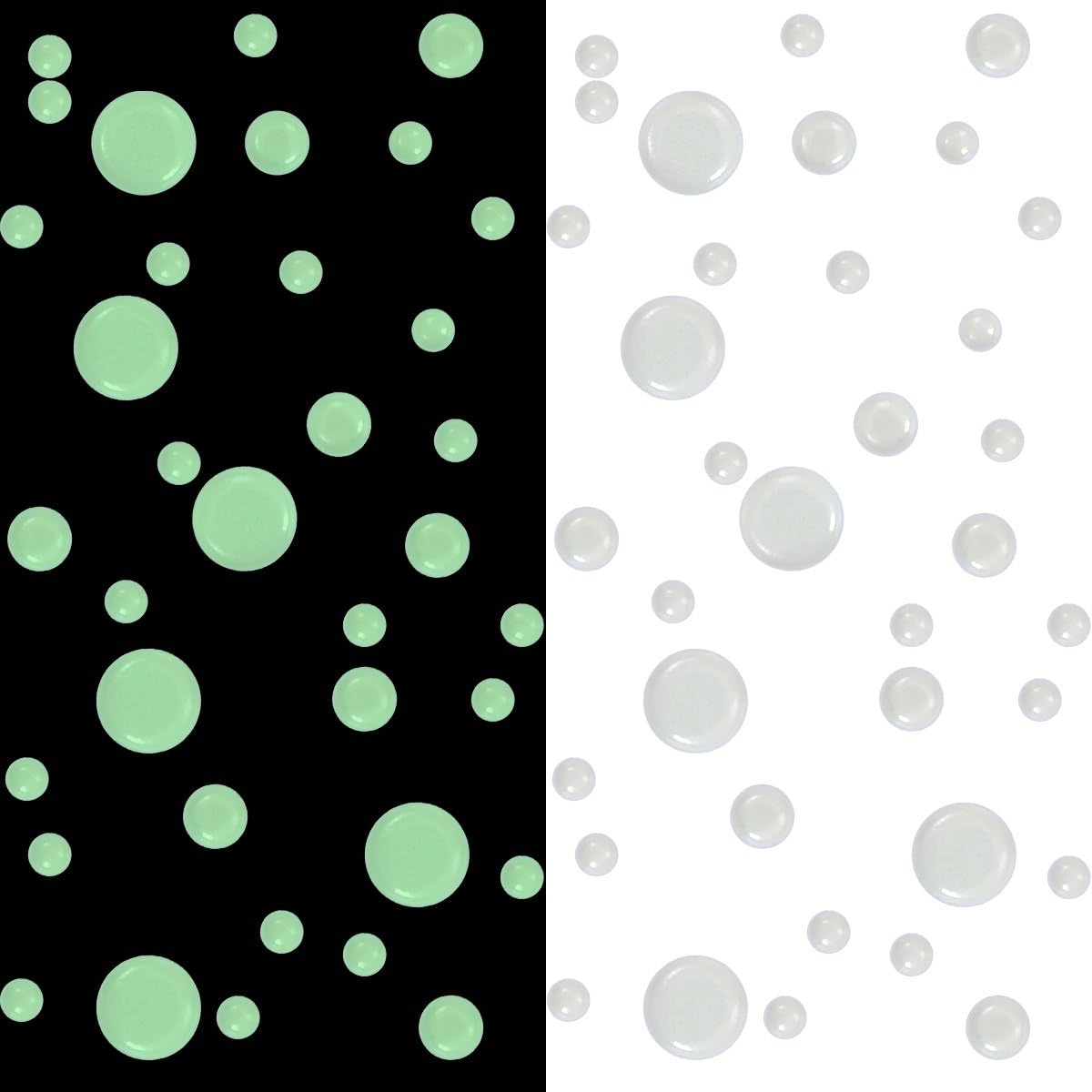 Realistic 3D Domed Glow in The Dark Stars,606 Dots for Starry Sky, Perfect for Kids Bedding Room Gift(606 Stars) (Green): Home & Kitchen