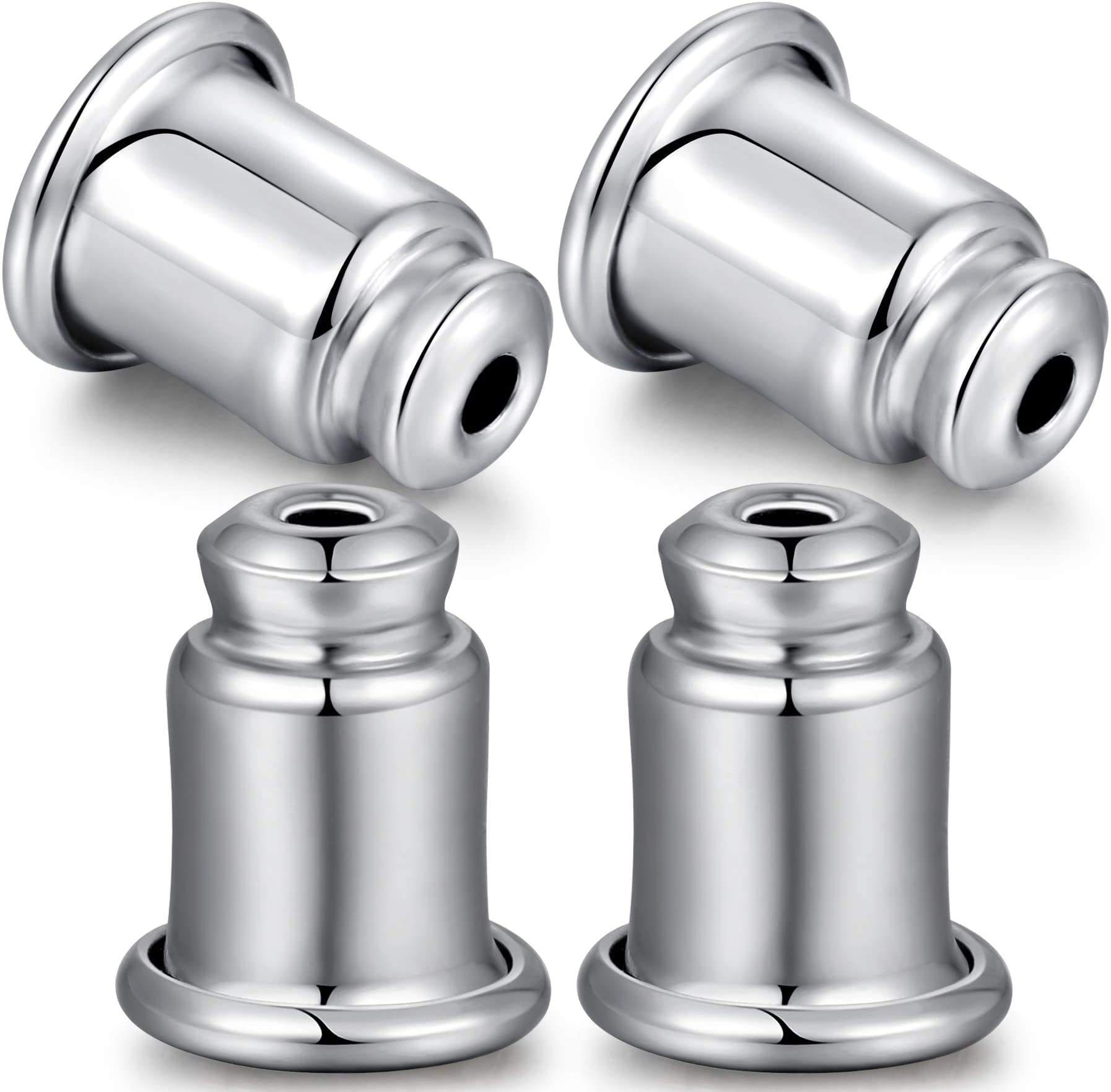 Jiahanzb Earring Backs Locking Secure Hypoallergenic Safety Stud Backs for Sterling Silver Studs With Replacement Posts